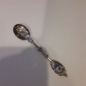 Vintage Holland Delft Souvenir Spoon Windmill insert